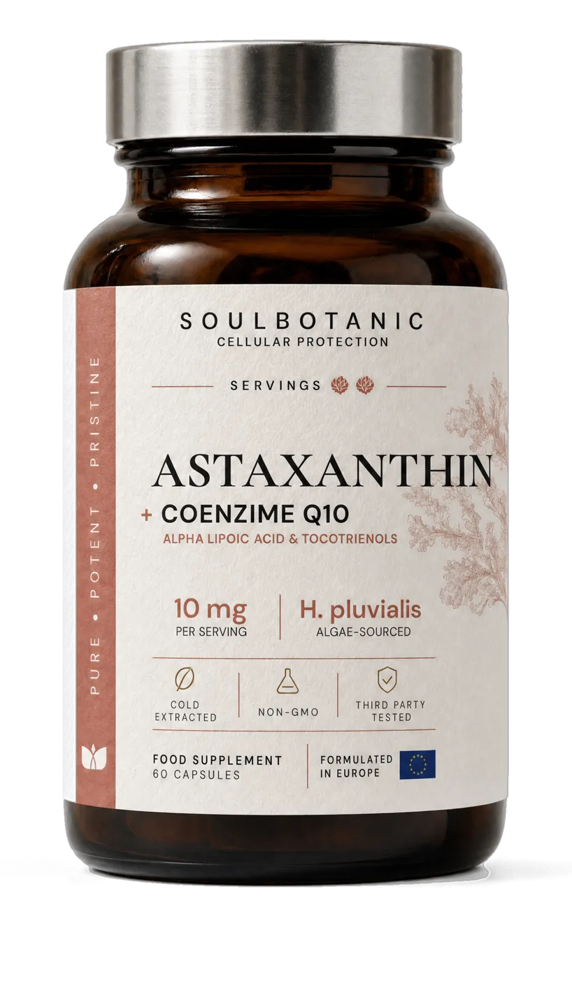 Soulbotanic Astaxanthine + CoQ10, pot en verre ambré